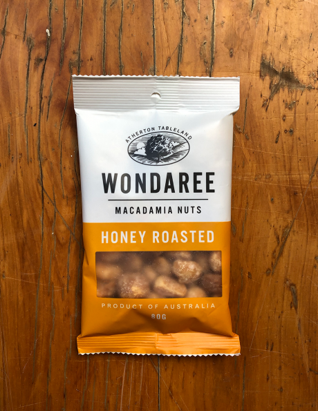 Honey Roasted 80g Wondaree Macadamias Honey Roasted 80g