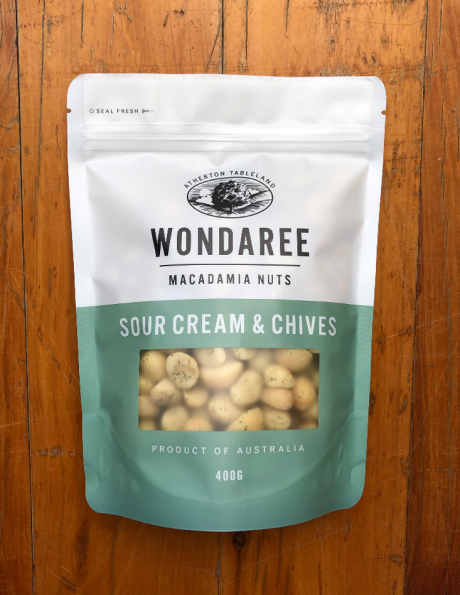 Wondaree Macadamias Sour Cream & Chives 400g