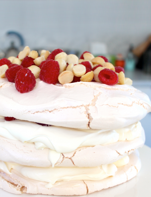 Maggie Beer's Macadamia Pavlova with fresh fruit Maggie Beer's Macadamia Pavlova with fresh fruit
